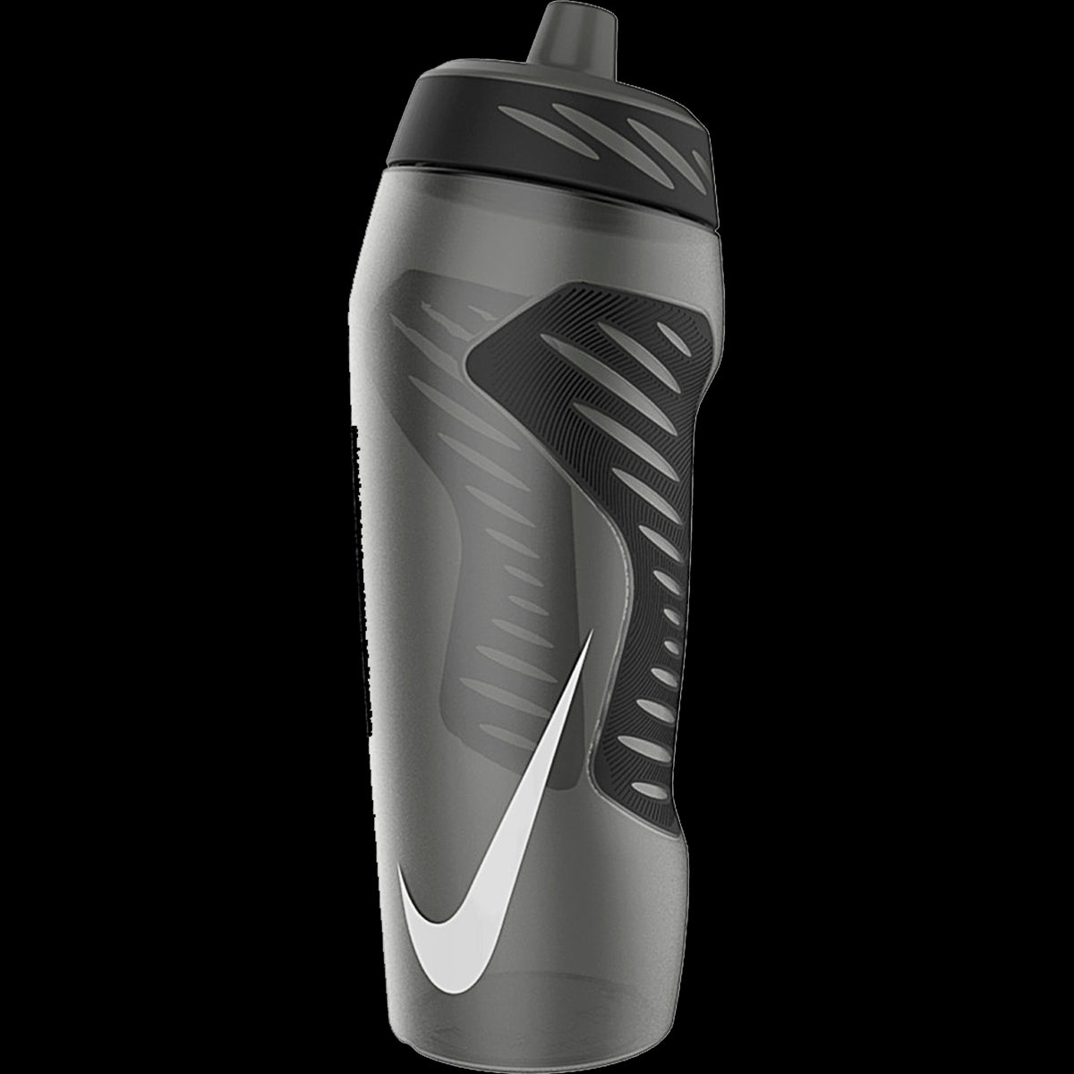 The image shows a sleek, unisex Nike soft plastic sipper with a spill-proof lid, featuring a lightweight design and the Nike logo.