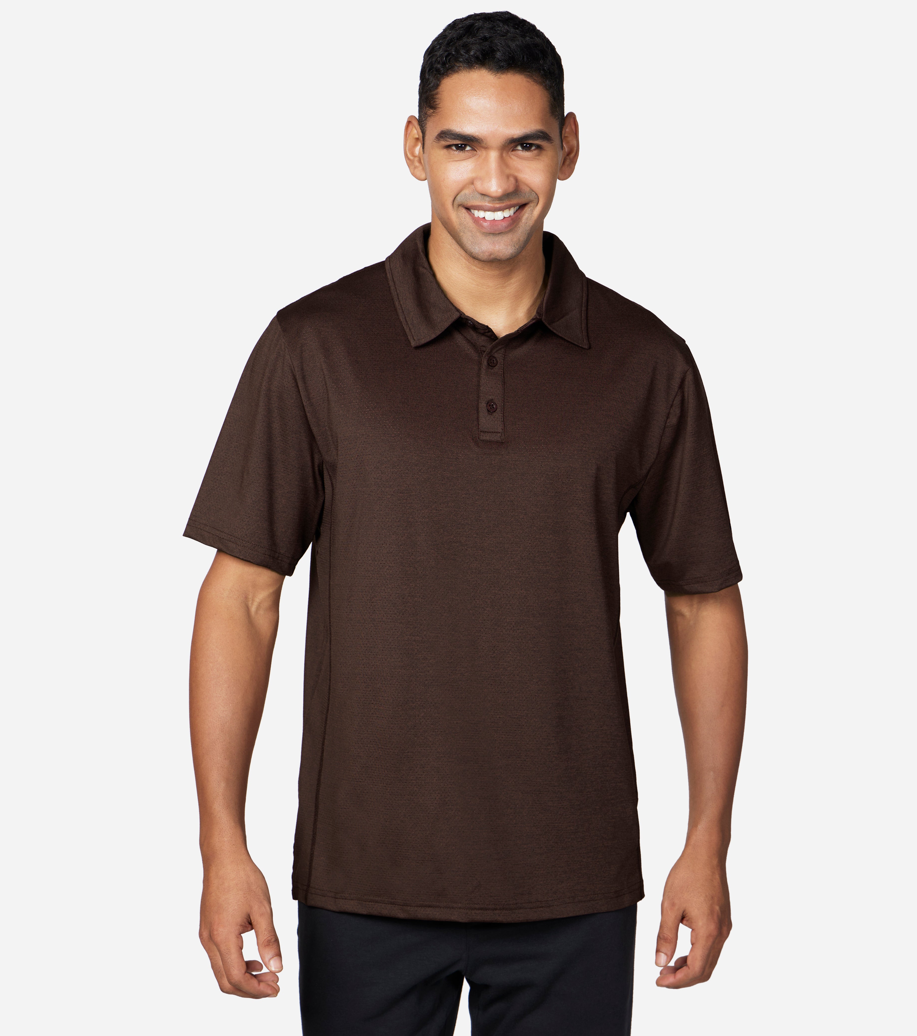 Side view of Skechers Skech Air Men's Polo with sleek design and breathable fabric