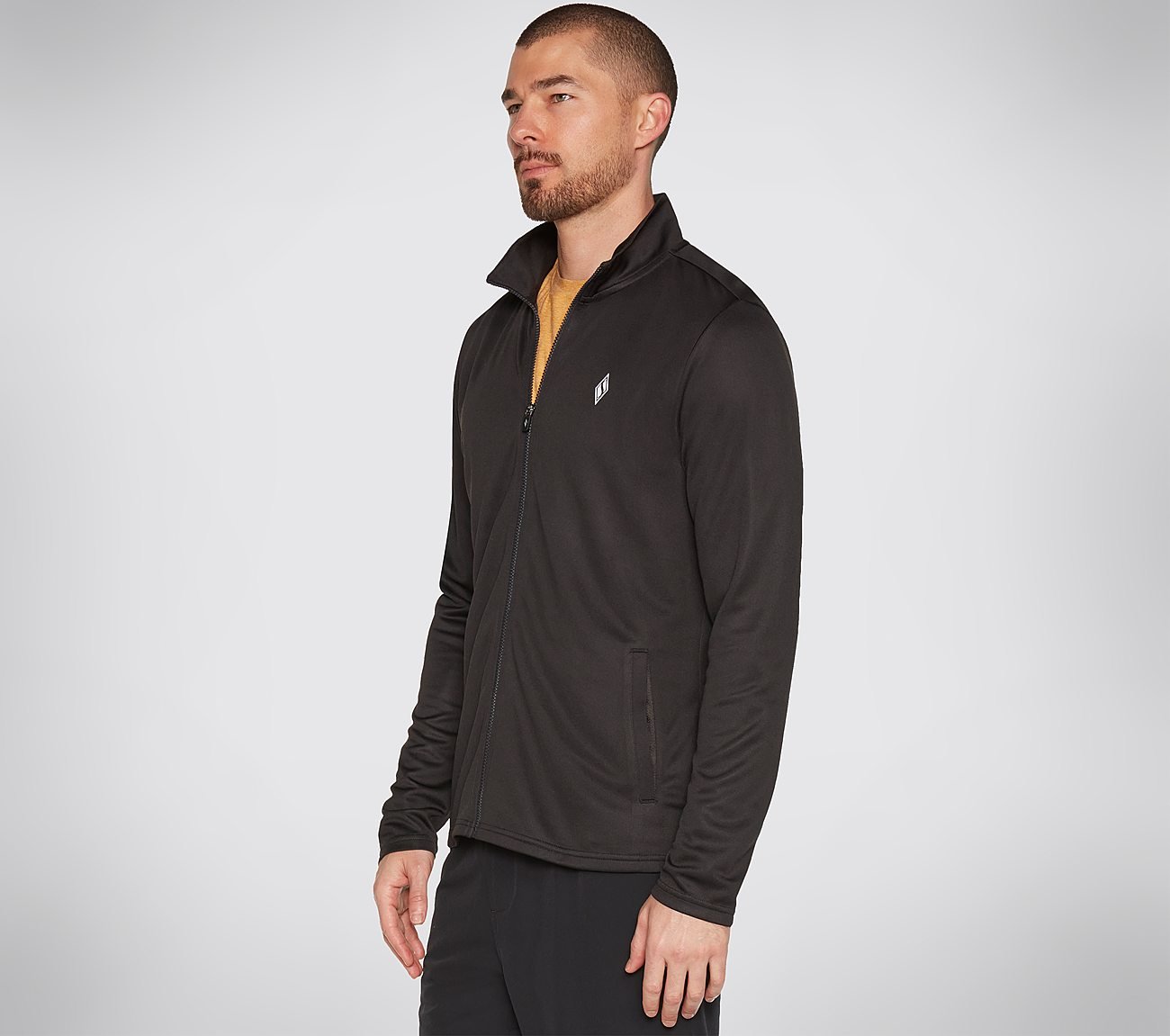 Skechers SKECHKNITS RIVAL FULL ZIP JAC Men's Jacket-MJA292A-BLK