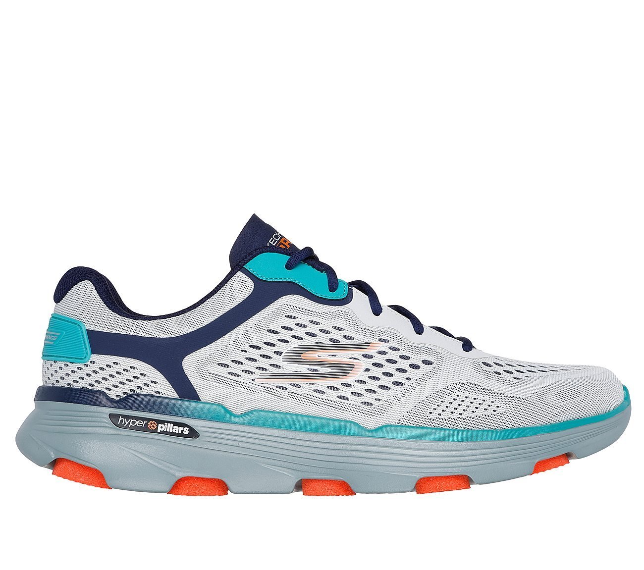 A high-performance men’s running shoe with a breathable knit upper, responsive ULTRA GO® cushioning, and a durable Goodyear® outsole for superior grip and speed