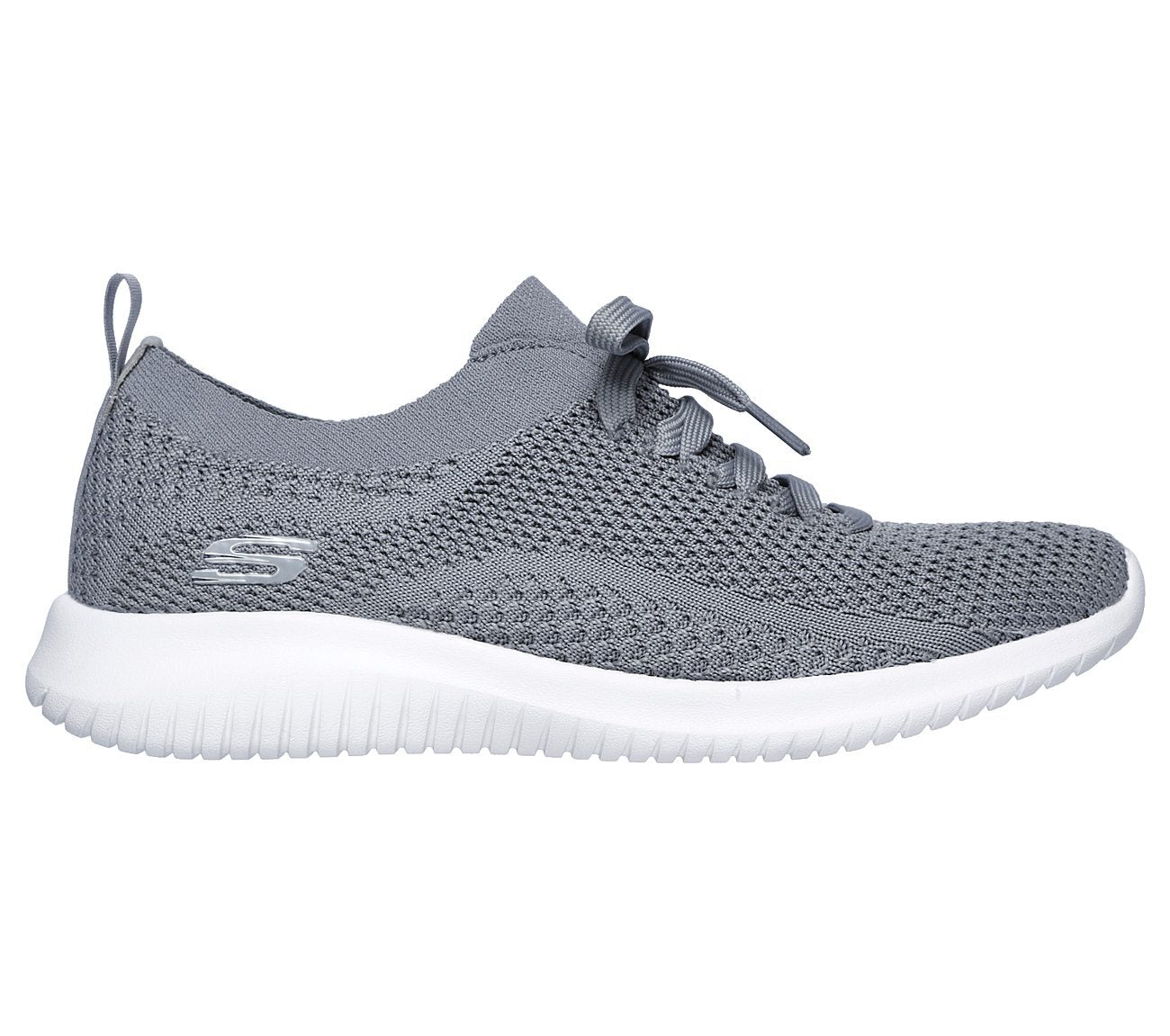 A flexible and comfortable women’s lace-up sneaker featuring a soft knit upper, flexible outsole, and cushioned insole for all-day support