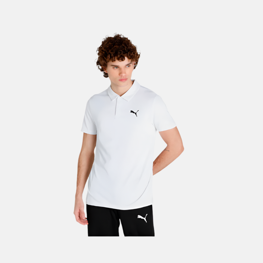 Puma All in Polo Puma White Men's Polo T-Shirts-67006402