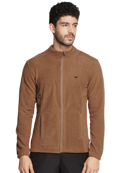 A sleek men’s fleece jacket with a lightweight design, offering warmth and style for casual wear and outdoor layering