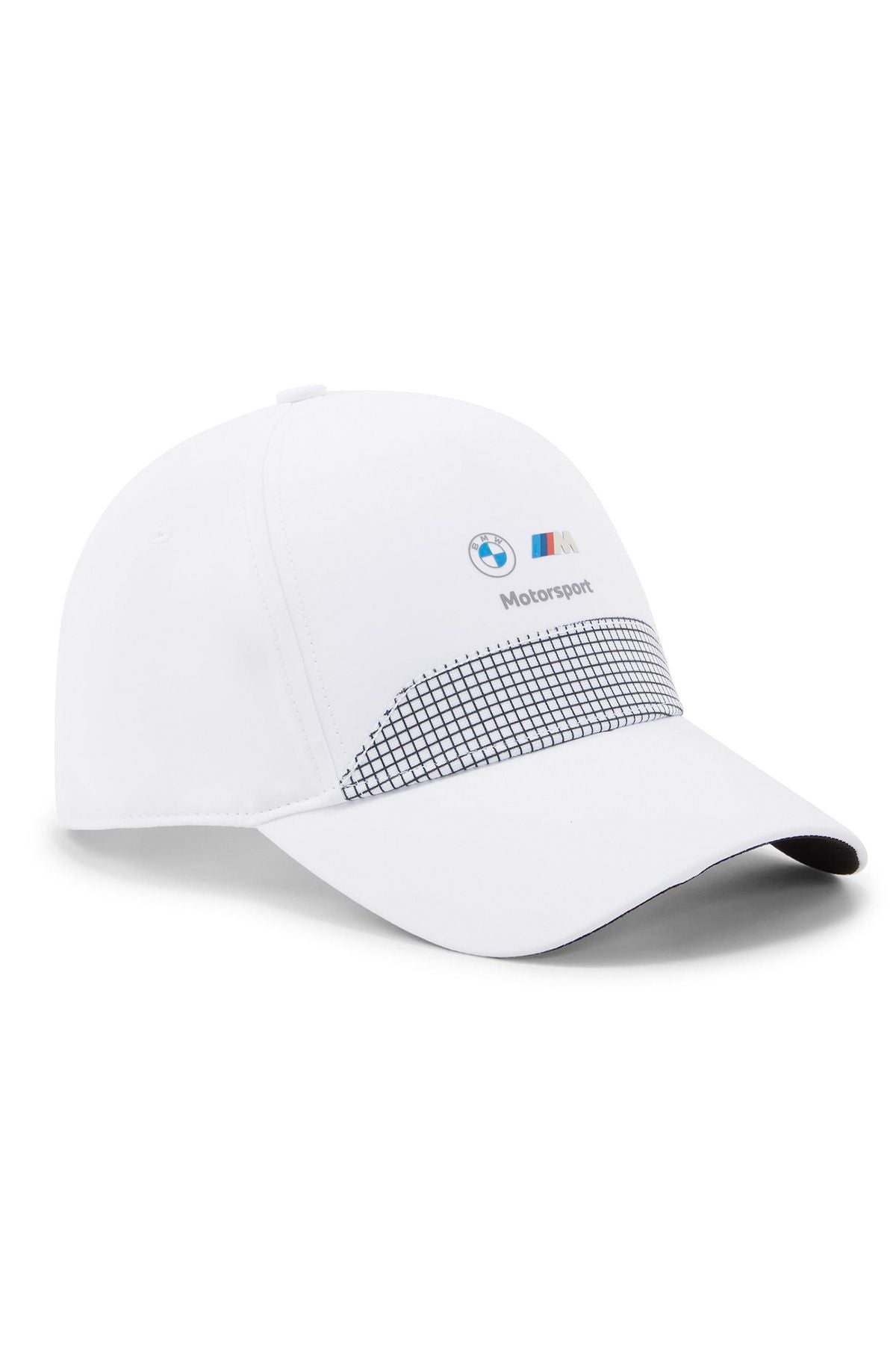 Side view of PUMA Men's Cap, showcasing the lightweight fabric, adjustable strap, and PUMA logo, designed for comfort and style during active or casual wear.