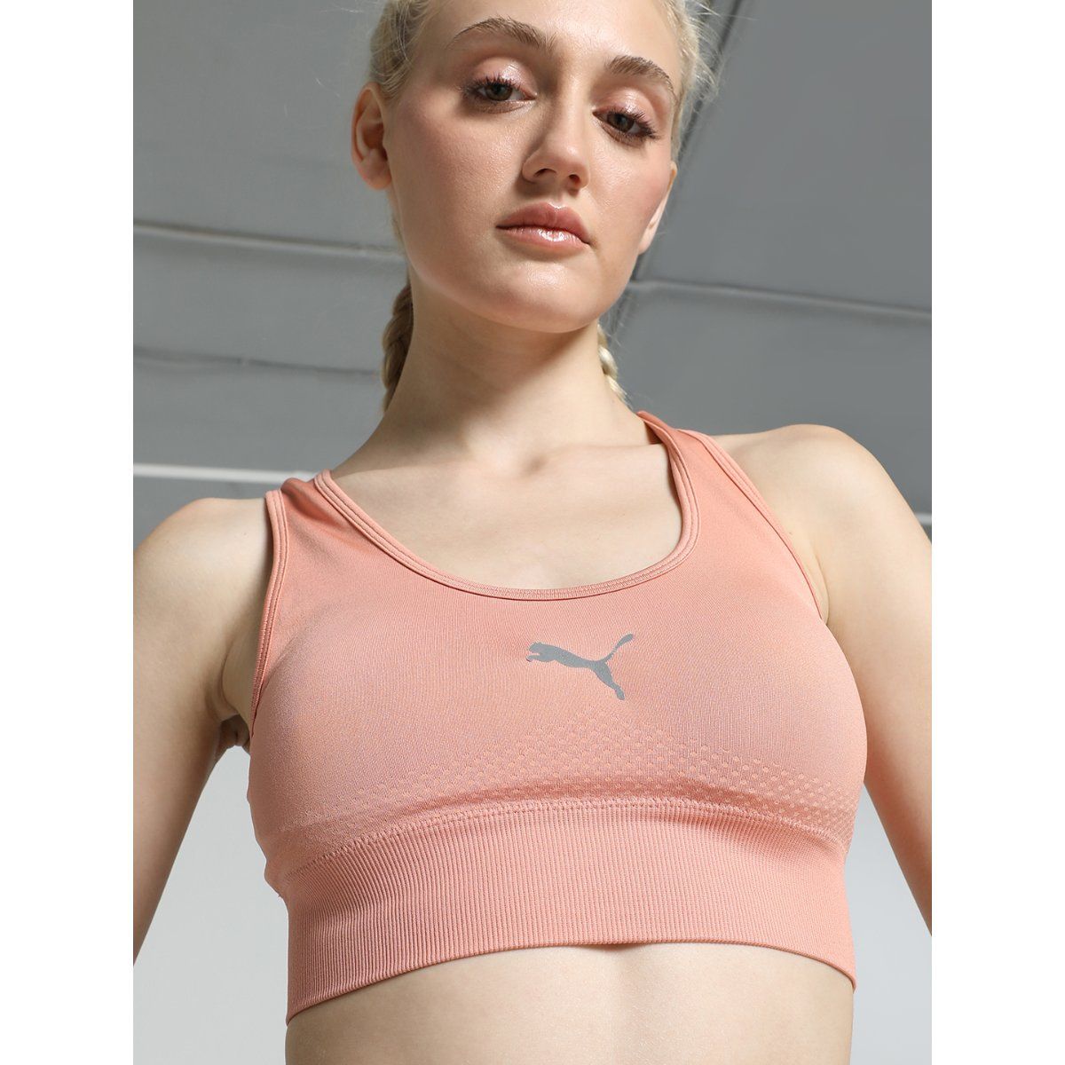 Puma Seamless Bra Top Deeva Peach Women's Bra-52646152