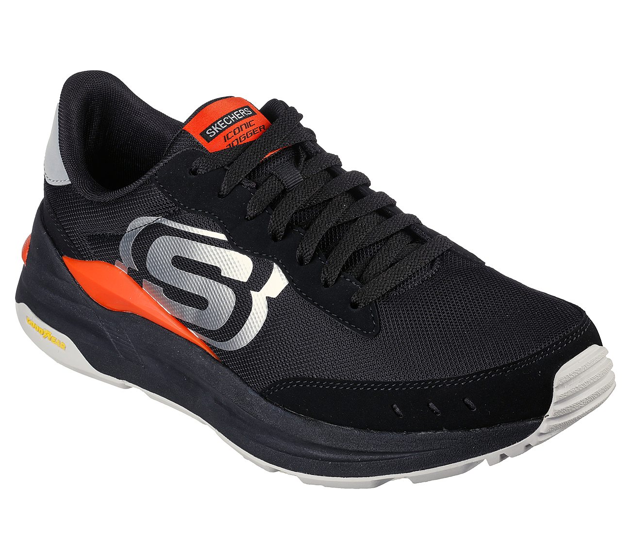 SKECHERS GLOBAL JOGGER - POSTER MENS'S LACE UP ACTIVE SHOE - 237205-BKOR