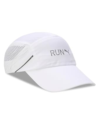 Side view of PUMA Unisex Lifestyle Cap, highlighting the adjustable strap, breathable fabric, and iconic PUMA logo, designed for a comfortable and stylish fit during casual wear.