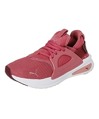 Side view of PUMA Women's Running Lace-Up Sneakers, showcasing the breathable upper, cushioned midsole, durable outsole, and iconic PUMA logo, designed for comfort and performance in running.