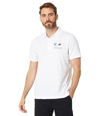 Front view of PUMA Men's Polo, showcasing the classic design, breathable fabric, and signature PUMA branding for a stylish and casual look.