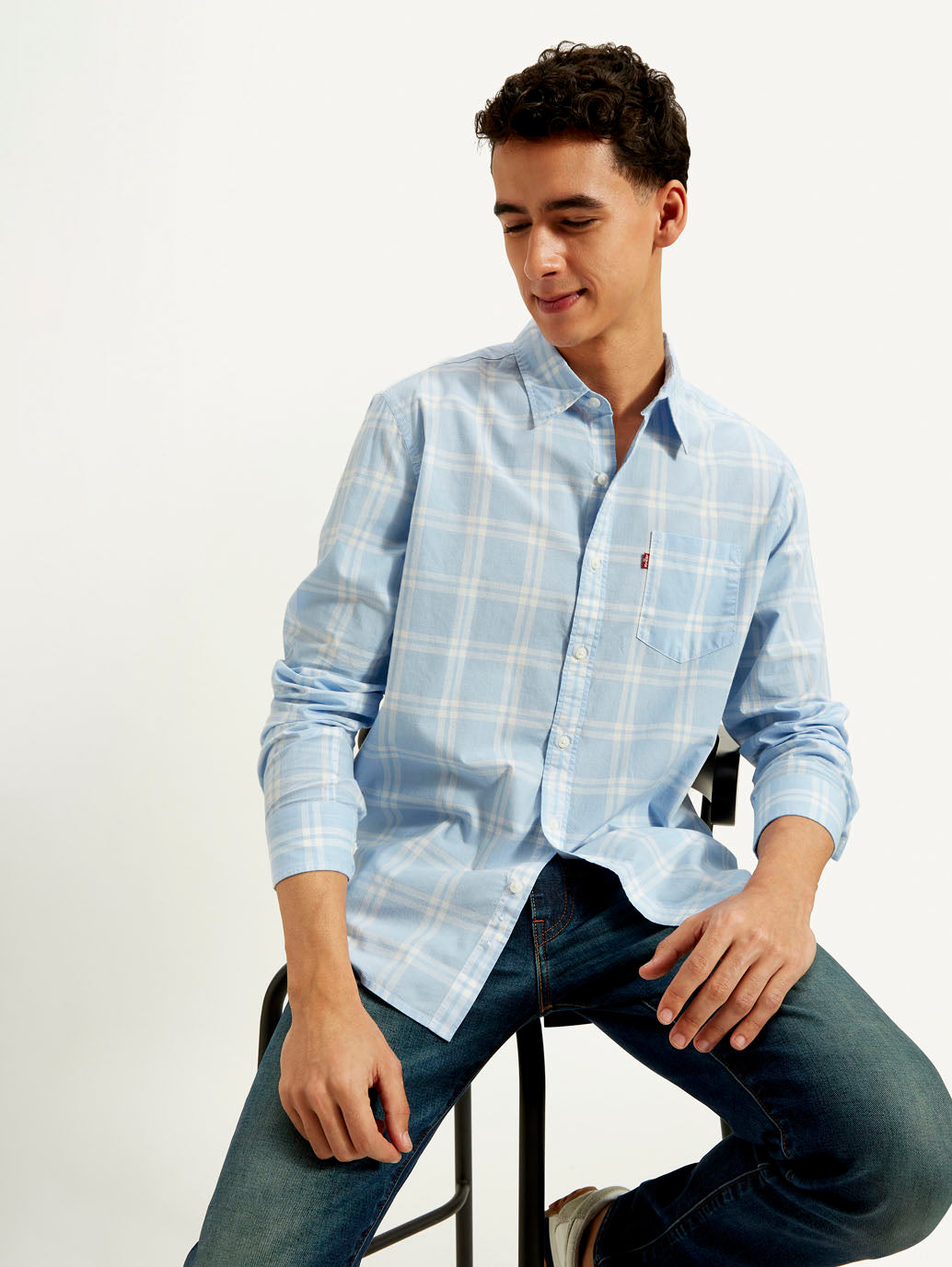 LEVIS Men's Checkered Slim Fit Shirt