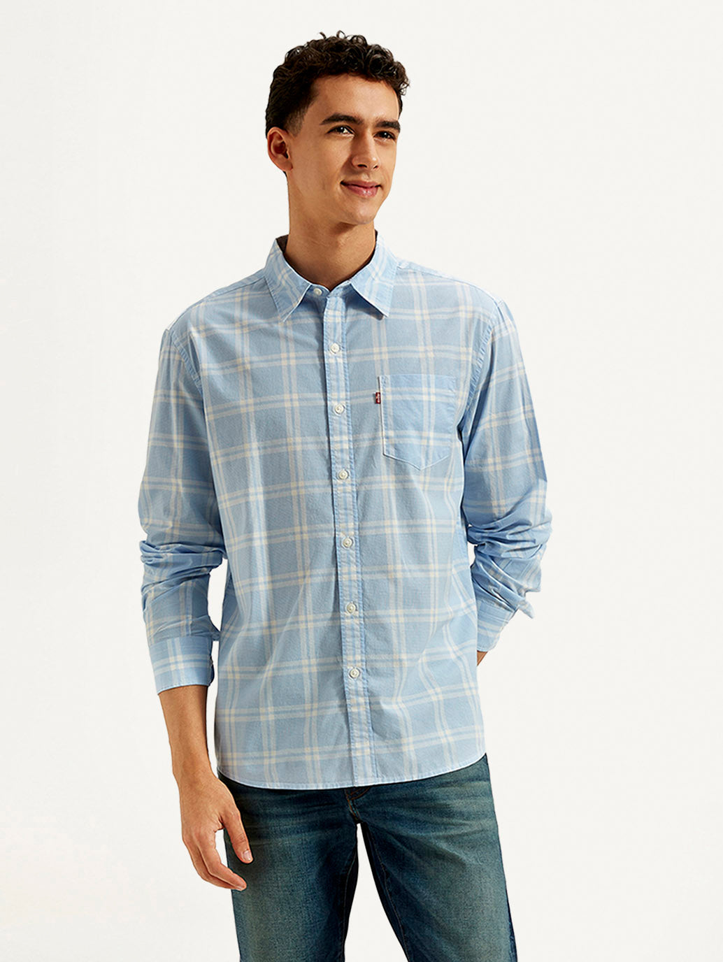 LEVIS Men's Checkered Slim Fit Shirt