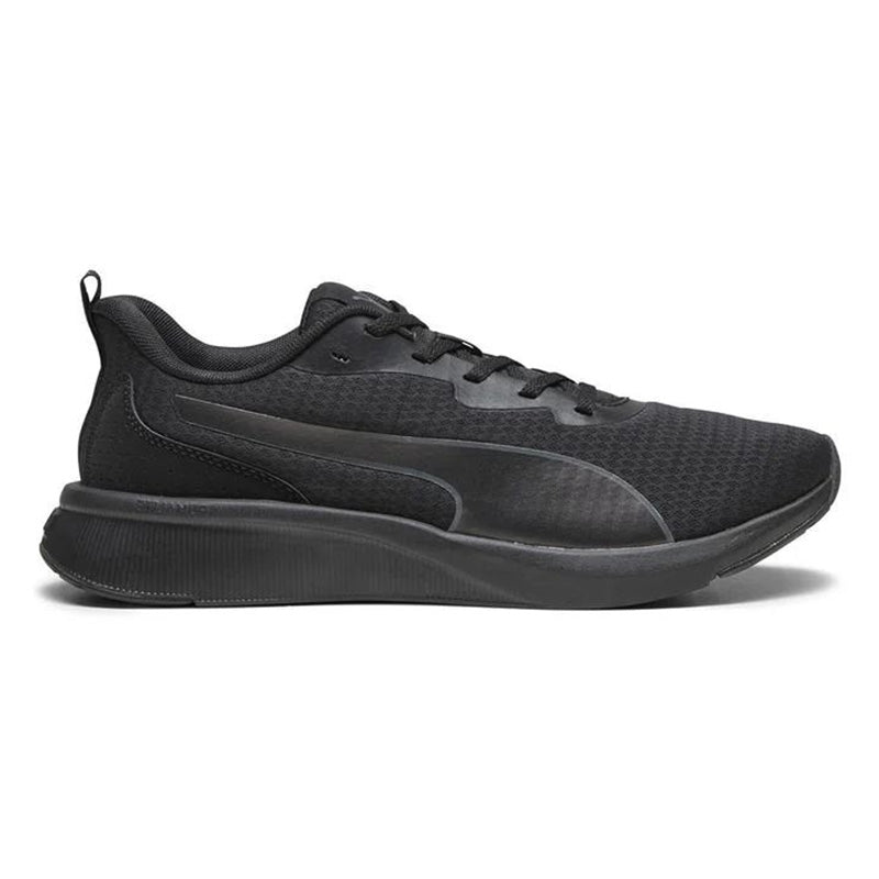 Side view of PUMA Men's Running Lace-Up Sneakers, showcasing the breathable upper, cushioned midsole, durable outsole, and iconic PUMA logo, designed for comfort and performance in running.