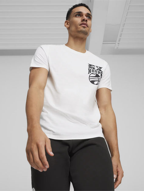 Front view of PUMA Men's Crew, showcasing its relaxed fit, modern design, and iconic logo for a casual and stylish look.