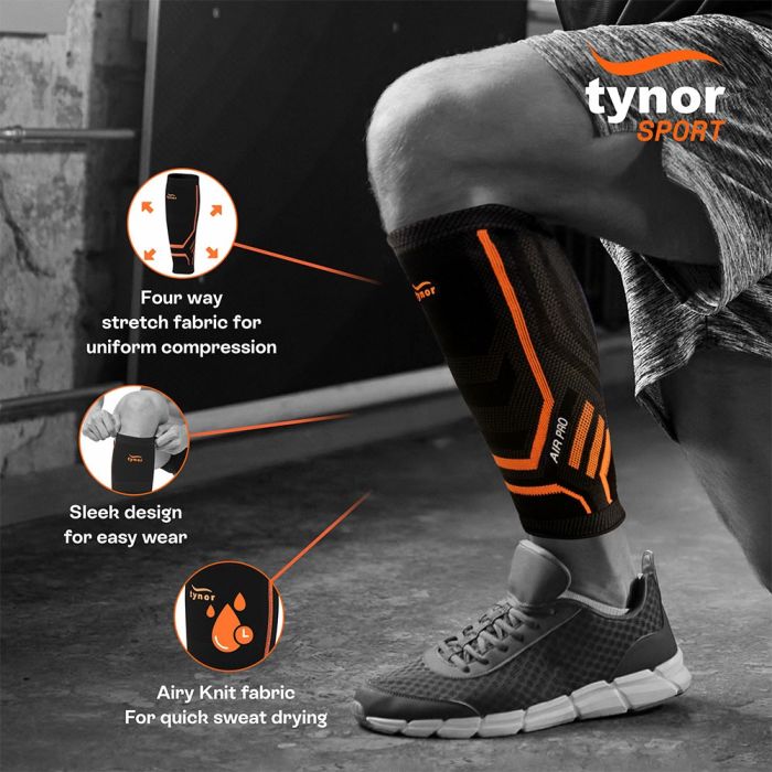 Tynor SHIN AND CALF SUPPORT AIR PRO B.O Unisex Calf And Shin Support-130002200910001