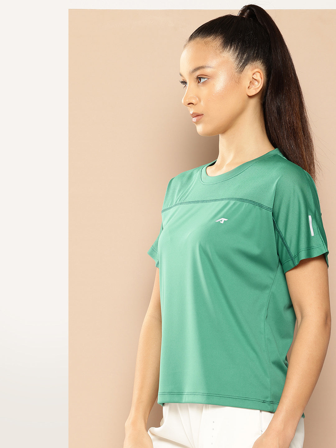 Alcis Women's Drycell Running Crop Tee-AAWTEESM00095003