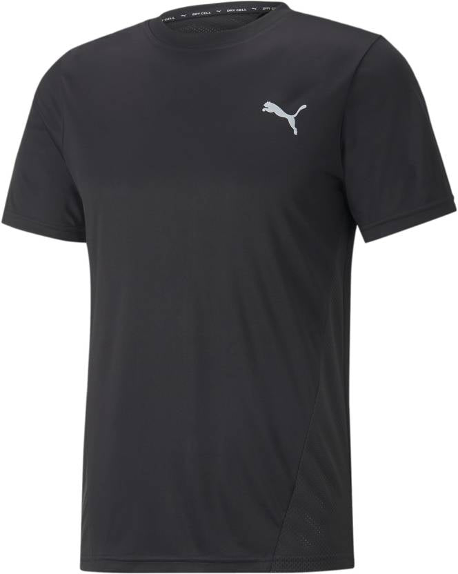 Front view of PUMA Men's Training Crew, showcasing the comfortable fit, moisture-wicking fabric, and iconic PUMA logo, designed for training and active wear.