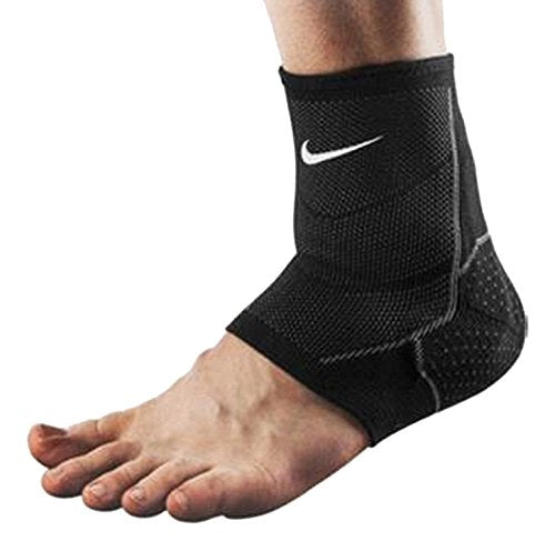 Close-up of the NIKE Advantage Knitted Ankle Sleeve in grey, showing the breathable knit design and flexible, supportive fit for maximum comfort.