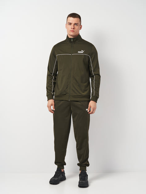 Full view of PUMA Men's Winter Tracksuit, showcasing the jacket and matching pants with signature PUMA branding, perfect for active winter wear.