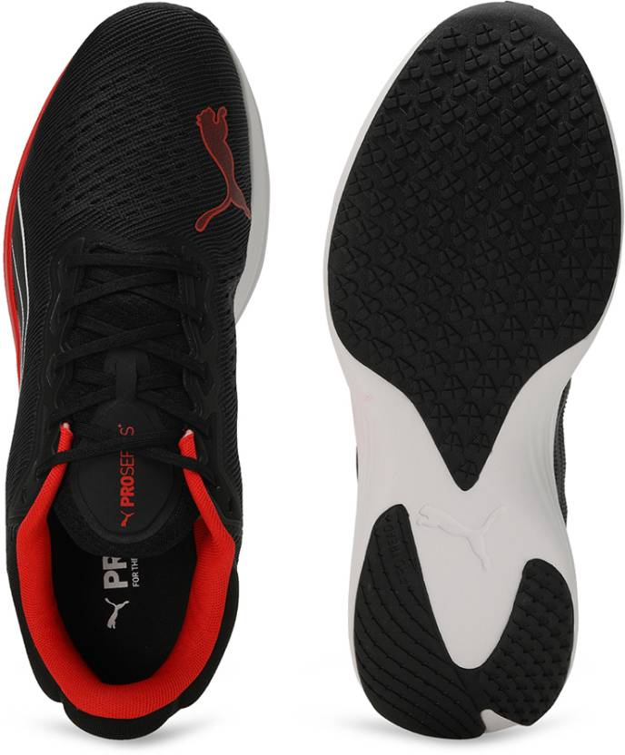 Puma Scend Pro Engineered PUMA Black-PUMA Red Men's Running Shoes-37877701