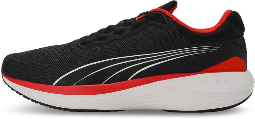 Puma Scend Pro Engineered PUMA Black-PUMA Red Men's Running Shoes-37877701