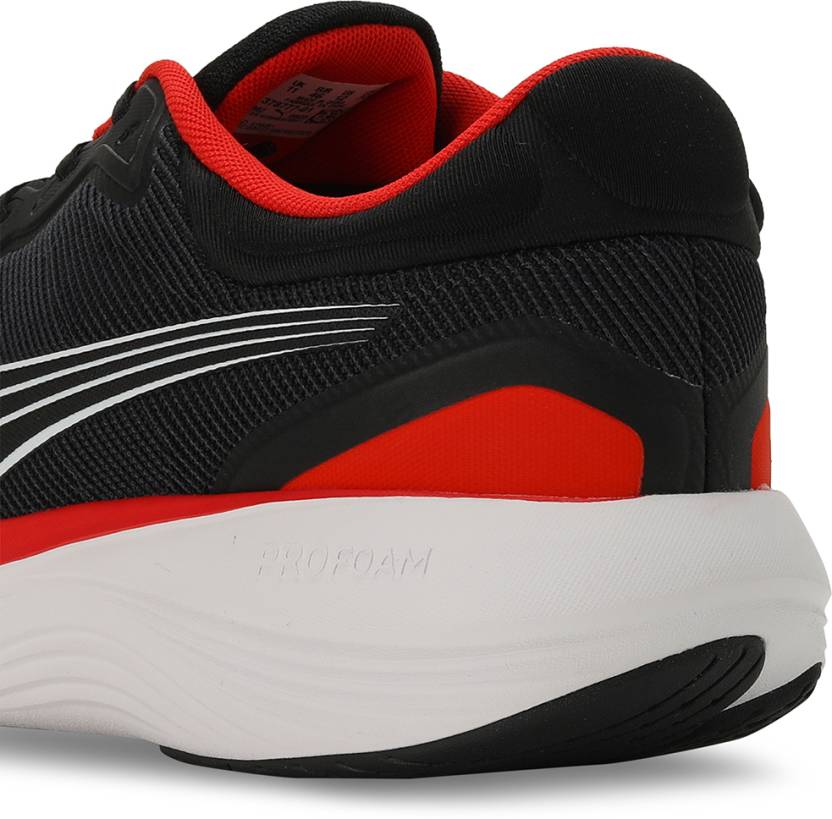 Puma Scend Pro Engineered PUMA Black-PUMA Red Men's Running Shoes-37877701