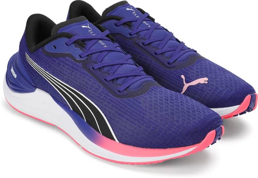 Side view of PUMA Women's Lifestyle Lace-Up Sneakers, showcasing the sleek design, breathable upper, cushioned insole, and iconic PUMA logo, designed for comfort and style in everyday wear.