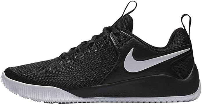 A side-angle view of Nike HyperAce 2 indoor men's footwear showcasing the breathable upper lace-up design and durable outsole placed on a clean background to highlight its court-ready features.