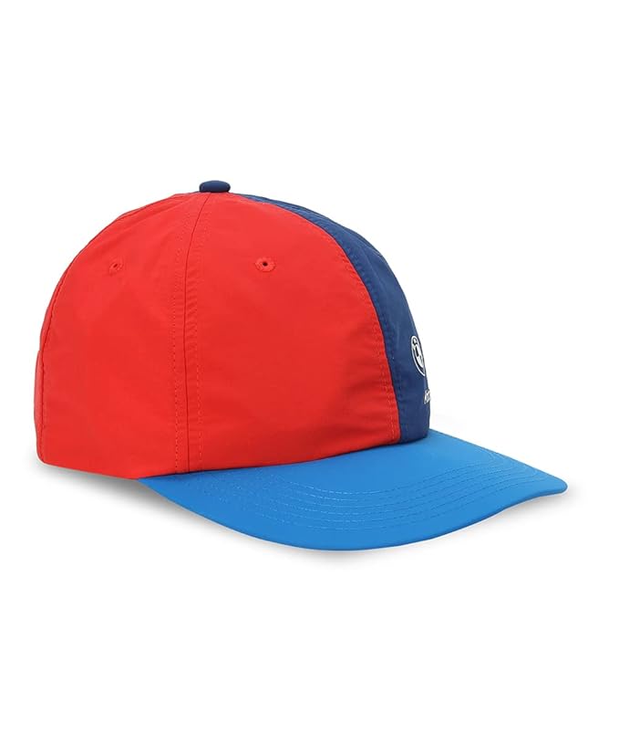 Side view of PUMA Men's Cap, showcasing the lightweight fabric, adjustable strap, and PUMA logo, designed for comfort and style during active or casual wear.