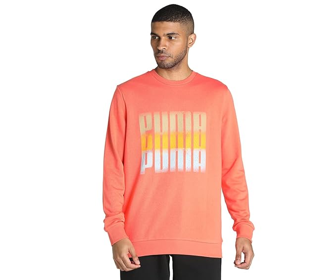 Puma Summer Squeeze crew II Salmon Men's Sweatshirt-67319835