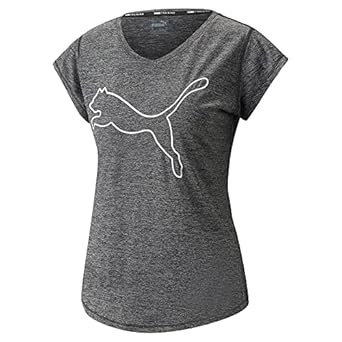 Front view of PUMA Women's Running Crew, showcasing the breathable fabric, relaxed fit, and signature PUMA logo for a comfortable, stylish activewear look.