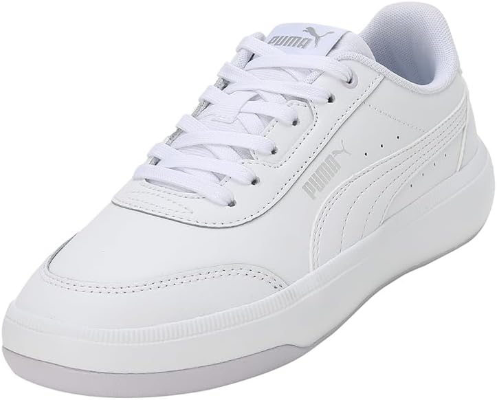 Side view of PUMA Women's Lifestyle Lace-Up Sneakers, showcasing the sleek design, breathable upper, cushioned insole, and iconic PUMA logo, designed for comfort and style in everyday wear.