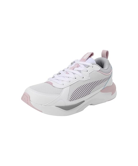 Side view of PUMA Women's Lifestyle Lace-Up Sneakers, showcasing the sleek design, breathable upper, cushioned insole, and iconic PUMA logo, designed for comfort and style in everyday wear.