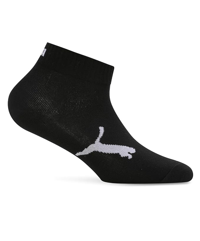 Close-up view of PUMA Unisex Lifestyle PO1 Socks, highlighting the soft fabric, snug fit, and iconic PUMA logo, designed for comfort and durability during everyday wear.