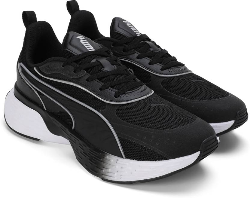 Side view of PUMA Men's Lifestyle Lace-Up Sneakers, showcasing the sleek design, breathable upper, cushioned insole, and iconic PUMA logo, designed for comfort and style in everyday wear.