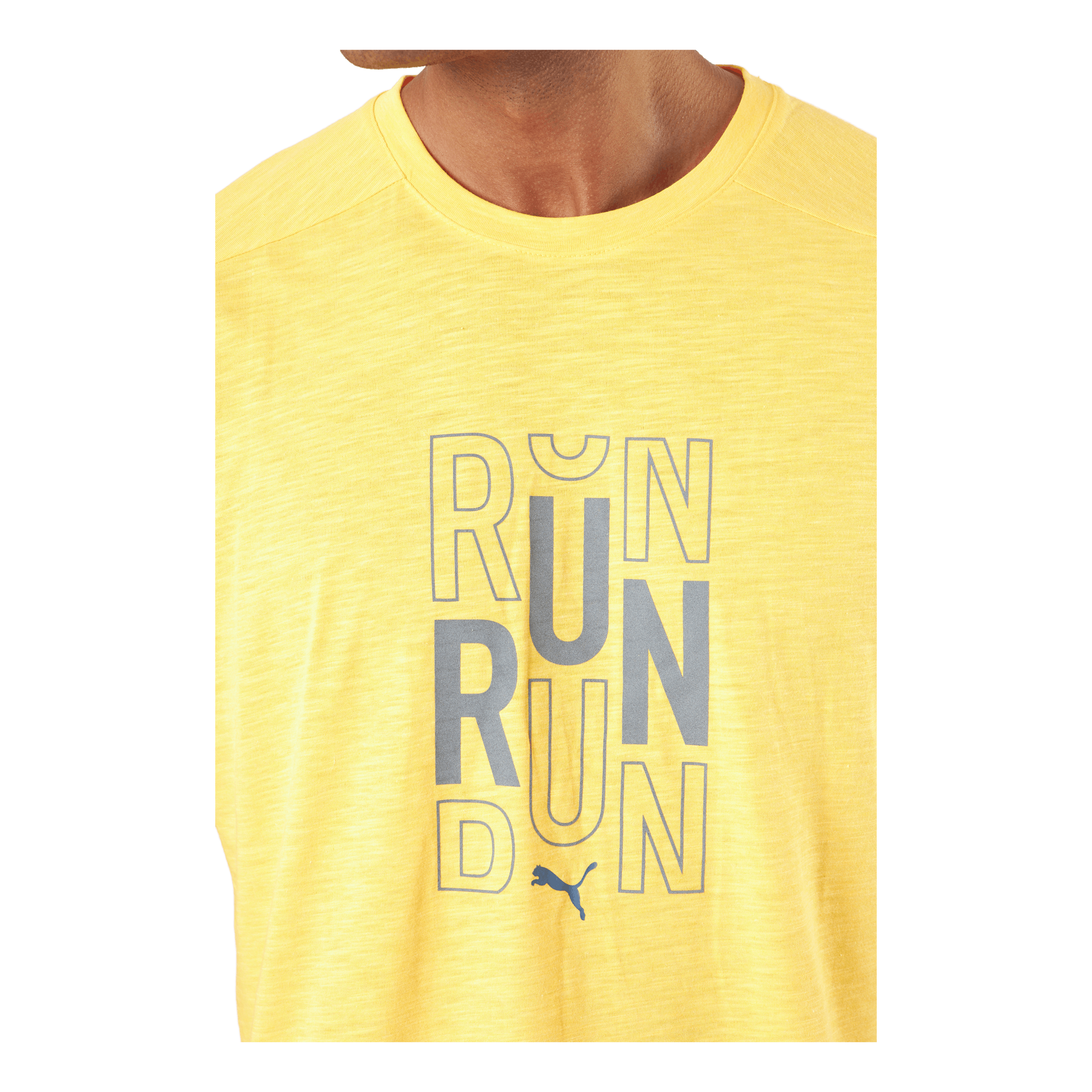 Puma RUN LOGO SS TEE M Sun Stream Men's T-Shirt-66030538