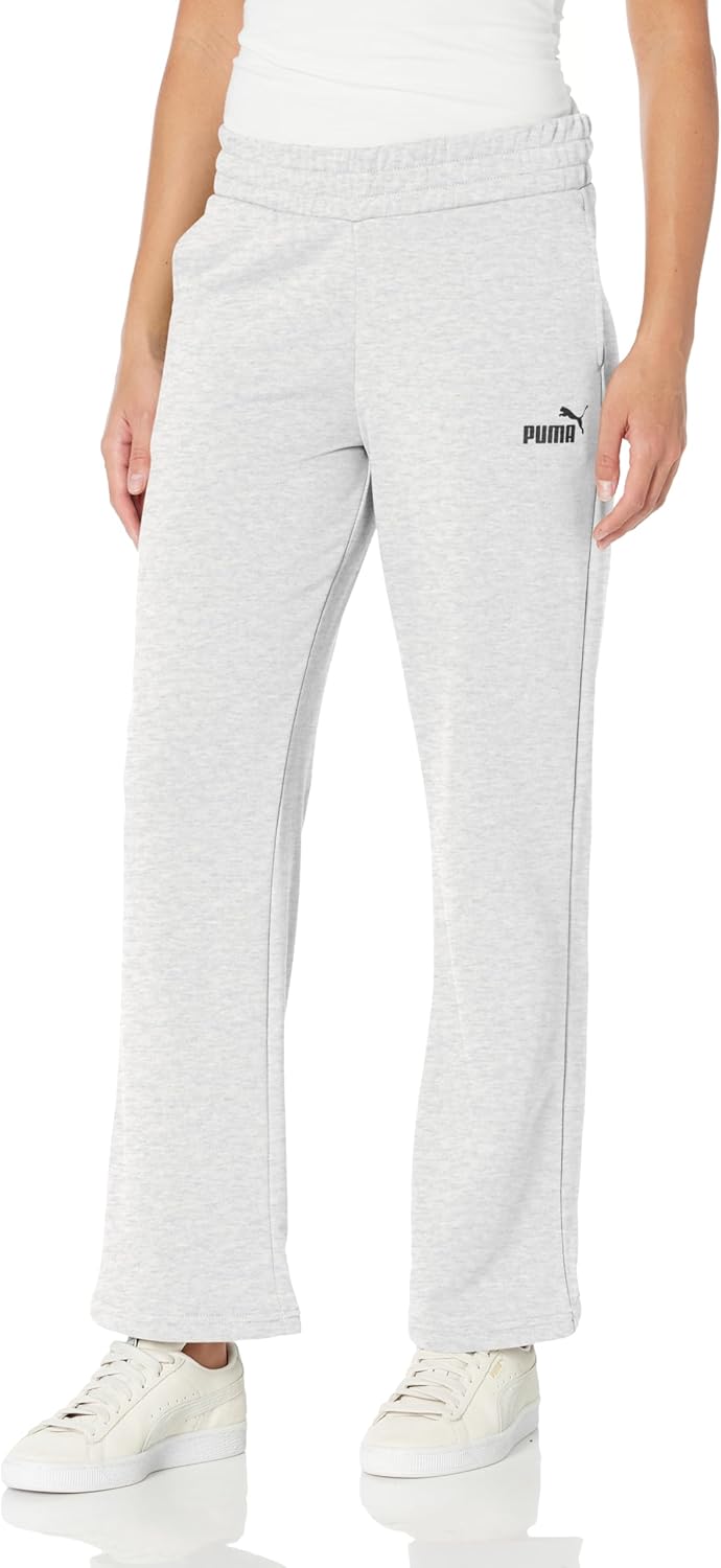 Side view of PUMA Women's Lower, highlighting the relaxed fit, soft fabric, and signature PUMA logo, perfect for casual wear and lifestyle activities.