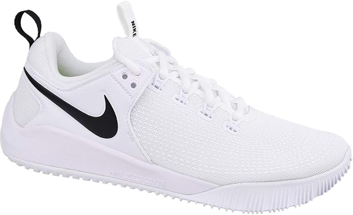 A side-angle view of Nike HyperAce 2 indoor men's footwear showcasing the breathable upper lace-up design and durable outsole placed on a clean background to highlight its court-ready features.