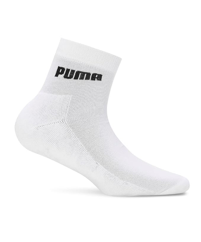 Close-up view of PUMA Men's Lifestyle PO1 Socks, highlighting the soft fabric, snug fit, and iconic PUMA logo, designed for comfort and durability during everyday wear.