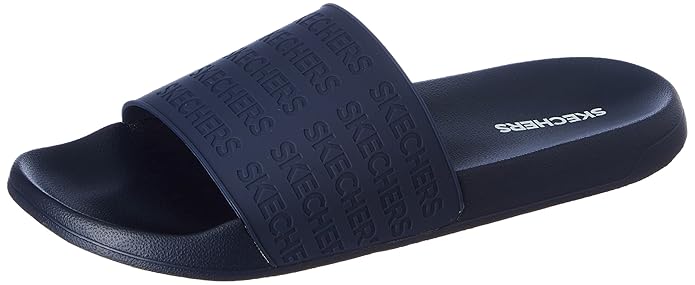 Side view of Skechers Side Lines 2.0-Stroud Men's slipper with cushioned insole and sleek design