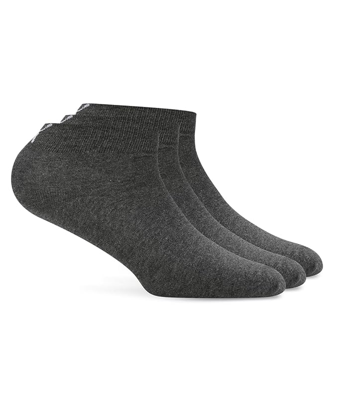 Close-up of PUMA Unisex Lifestyle PO3 Socks, highlighting the soft fabric, reinforced toe and heel areas, and the iconic PUMA logo, designed for comfort and durability in everyday wear.