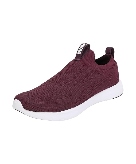 Side view of PUMA Women's Running Lace-Up Sneakers, showcasing the breathable upper, cushioned midsole, durable outsole, and iconic PUMA logo, designed for comfort and performance in running.