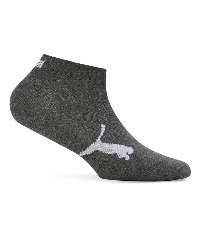 Close-up view of PUMA Unisex Lifestyle PO1 Socks, highlighting the soft fabric, snug fit, and iconic PUMA logo, designed for comfort and durability during everyday wear.