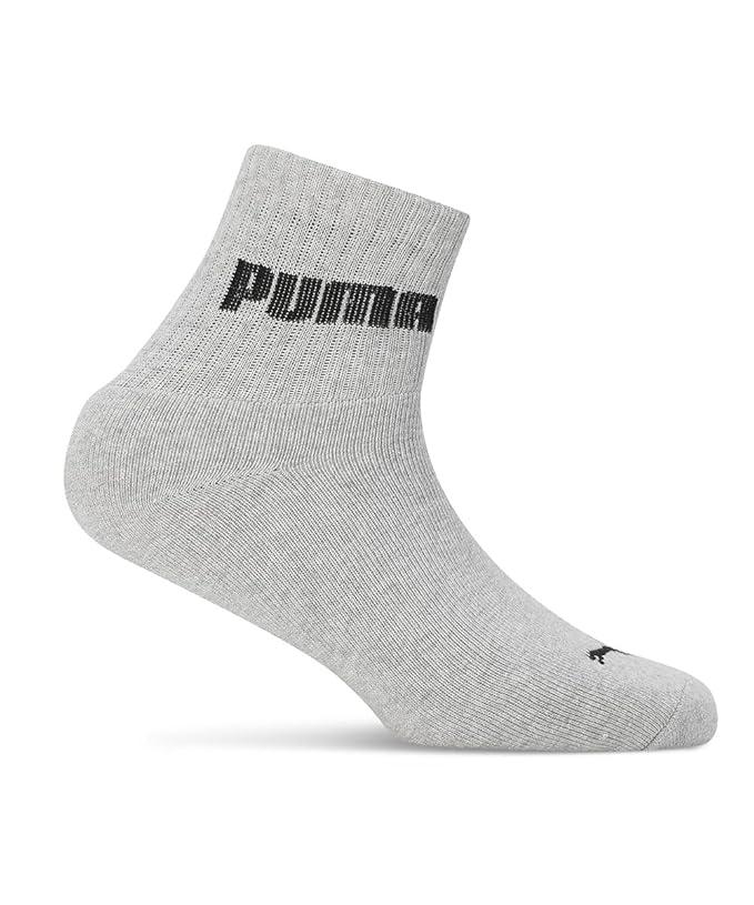 Close-up view of PUMA Men's Lifestyle PO1 Socks, highlighting the soft fabric, snug fit, and iconic PUMA logo, designed for comfort and durability during everyday wear.