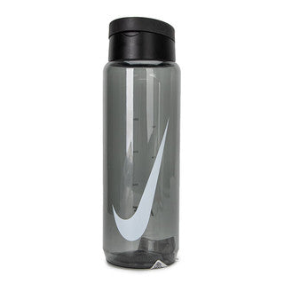 The image shows a sleek, unisex Nike hard plastic sipper with a spill-proof cap, designed for easy and reliable hydration.