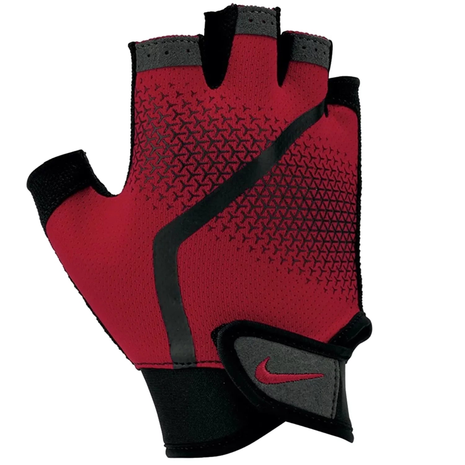 The image shows a pair of men’s Nike full-finger gloves, showcasing their sleek design and snug fit.