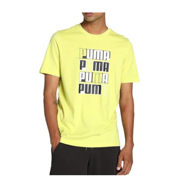 Puma ESS+ LOGO LAB Tee Lime Sheen Men's T-Shirts