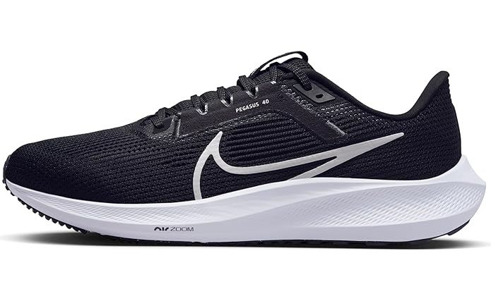 The image shows a pair of men’s Nike running shoes, emphasizing their sleek, lightweight design and supportive sole.