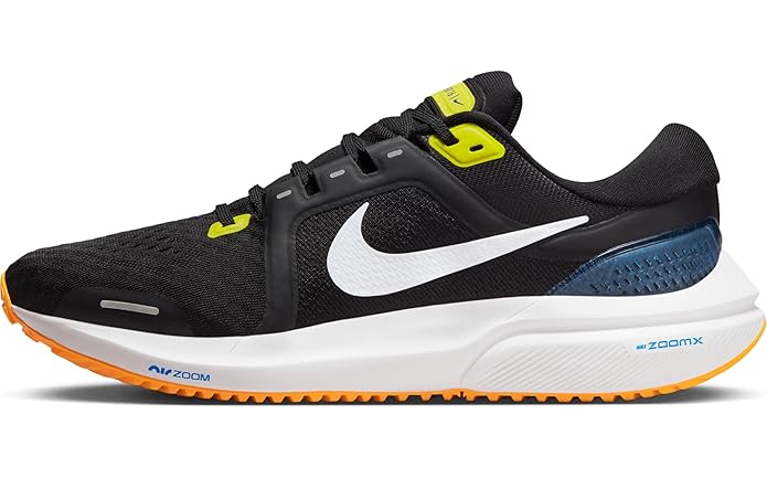 The image shows a pair of men’s Nike running shoes, emphasizing their sleek, lightweight design and supportive sole.