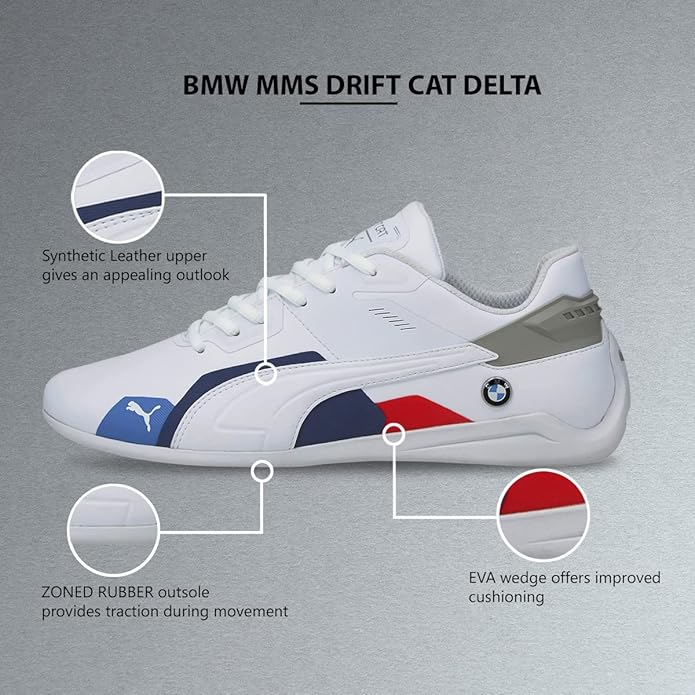 Puma BMW MMS Drift Cat Delta Puma White-Puma Men's Lifestyle Shoes-30687402