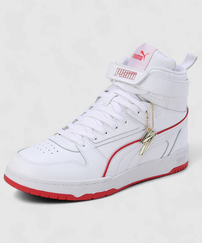 Side view of PUMA Men's Lifestyle Lace-Up Sneakers, showcasing the sleek design, breathable upper, cushioned insole, and iconic PUMA logo, designed for comfort and style in everyday wear.